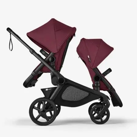 Bugaboo Kangaroo Sibling Seat Black/Dark Cherry 100281019	8717447598800 Tjskids.com