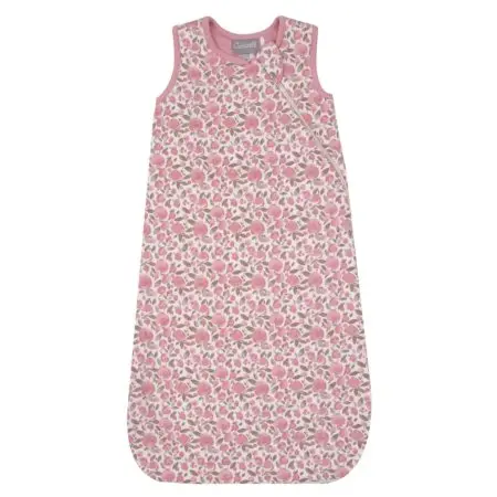 Coccoli	 Modal 0.5 Togs Sleepsack - Flowers On Silver Pink Tjskids.com

