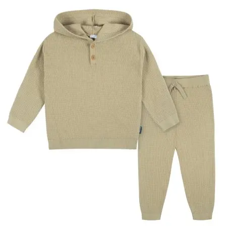Just Born Baby Neutral 2-Piece Sweater Knit Set - TAN Tjskids.com