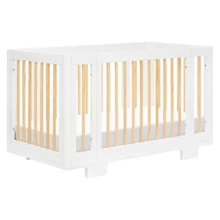Babyletto Yuzu 8 in 1 Convertible Crib with All Stages Conversion Kit - White/Natural