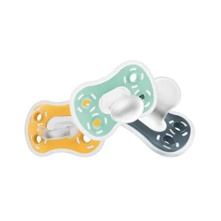 Dr Browns Advantage One-Piece Pacifier 3pk 6-18m - Green Yellow Gray