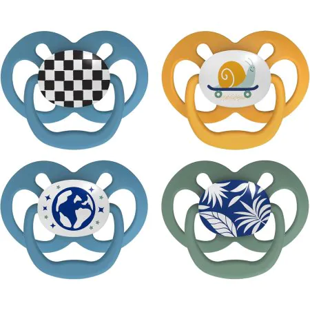 Dr Browns Advantage Pacifier - Stage 2 -Skateboard Snail/Glow in the Dark Blue