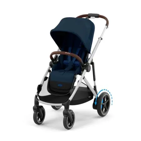 Cybex eGazelle S - Silver Frame with Ocean Blue Seat	524000533 Tjskids.com