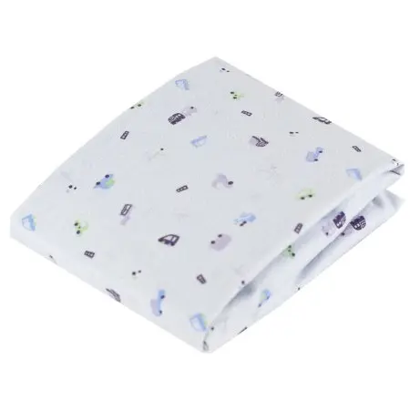 Kushies	Flannel Crib Sheet - Car & Truck S33035 Tjskids.com
