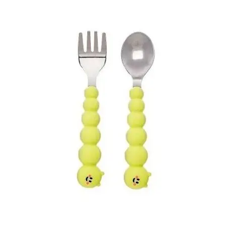 Spoon and Fork Set - Caterpillar
