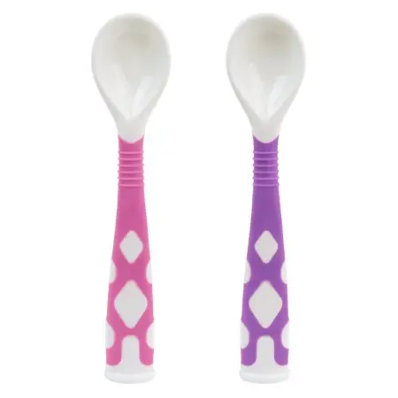 Silibend Feeding Spoons- Fuchsia/Purple