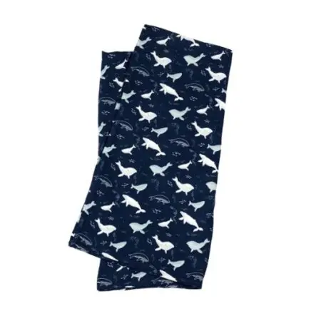 Muslin Swaddle - Blue Whales