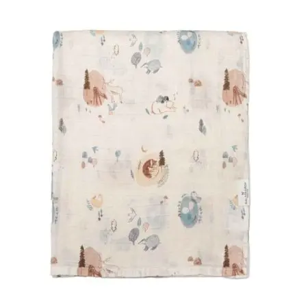 Muslin Swaddle - Cozy Forest