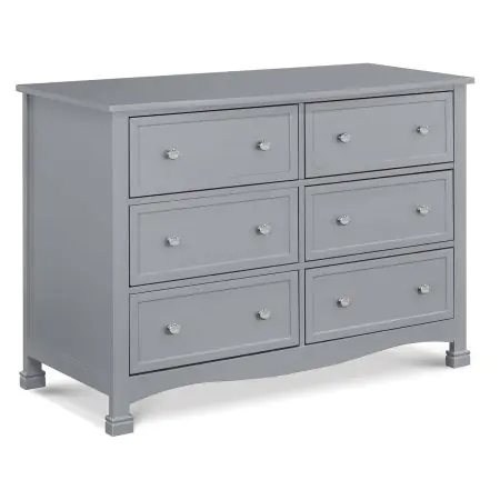DaVinci Kalani 6 Drawer Double Wide Dresser Grey