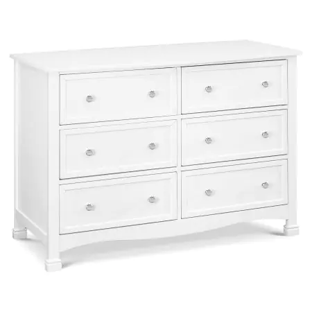 DaVinci Kalani 6 Drawer Double Wide Dresser White