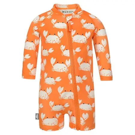 Jan & Jul	Kids One Piece UV Sun Suit - Crabby Crab Tjskids.com