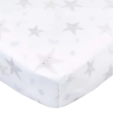 Gerber Knit Crib Sheet - Celestial - Stars GCW51019	13618469015 Tjskids.com