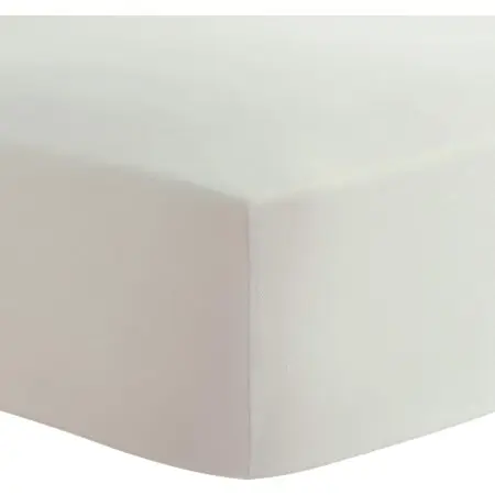 Kushies Percale Fitted Crib Sheet Ecru