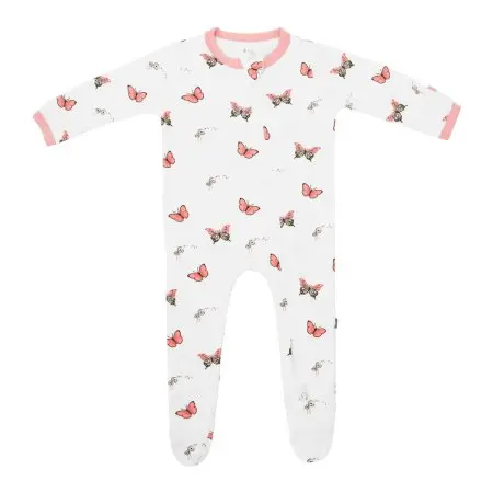 Kyte Baby Printed Zippered Footie - Butterfly