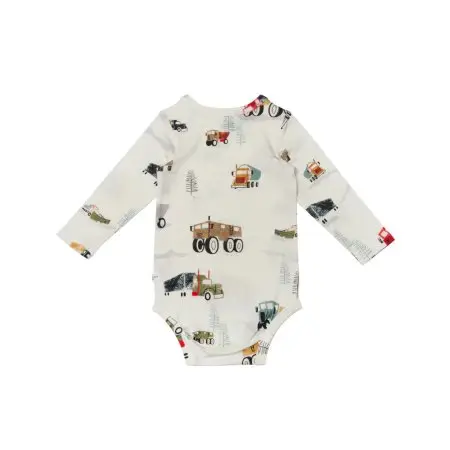 Loulou Lollipop Long Sleeve Bodysuit In Tencel - Happy Trucks Tjskids.com