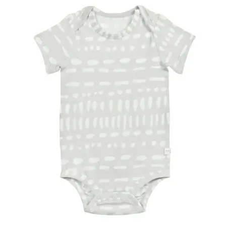 Loulou Lollipop Bodysuit in Tencel - Grey Mudcloth