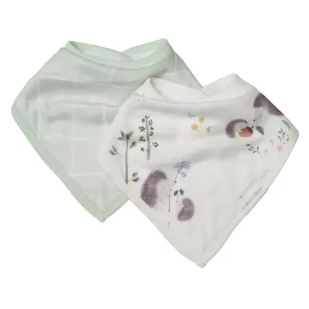 Loulou Lollipop Bandana Bib 2 Pack Hedgehogs
