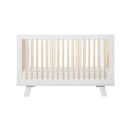 Hudson 3 in 1 Crib with Toddler Rail White Washed Natural