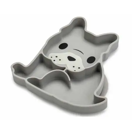 Melii Silicone Divided Plate - Bulldog