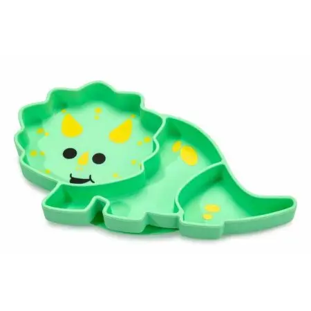 Melii Silicone Divided Plate - Dinosaur