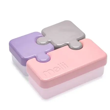Melii Puzzle Food Storage Container PinkGreyPurple