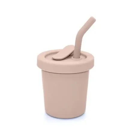 Nouka Silicone Straw Cup 6 oz Soft Blush