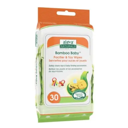Bamboo Baby Pacifier n Toy Wipes 30 Count 37948