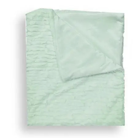 Piccolo Bambino Double Layer Feathered Faux Fur Blanket - Green