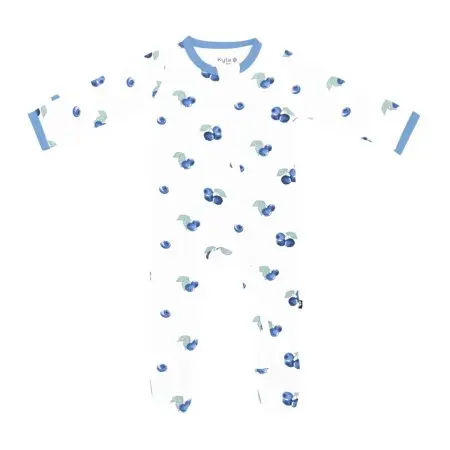 Kyte Baby Printed Zippered Footie - Blueberry Tjskids.com
