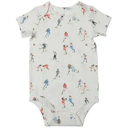 Loulou Lollipop Short Sleeve Bodysuit Football