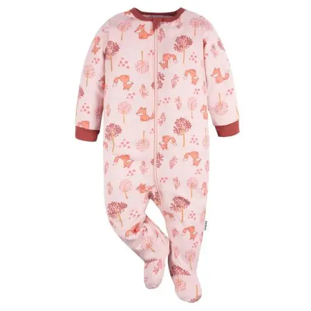 Gerber Sleep 'N Play - Girl - Fox Forest 3-6m GCW503813 Tjskids.com