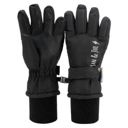 Jan & Jul Toasty-Dry Waterproof Snow Gloves Black