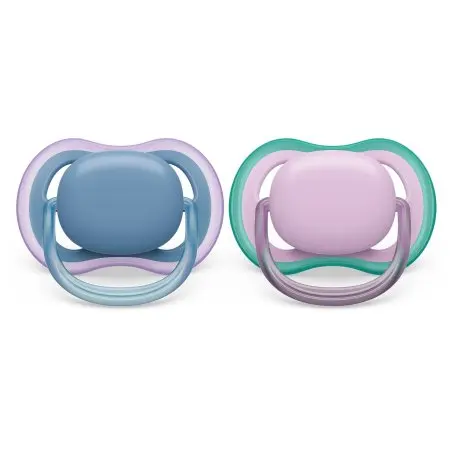 Avent Ultra Air Pacifier 2 Pack - 6-18M - Hush/Lilac	PASCF08534 75020103574 Tjskids.com
