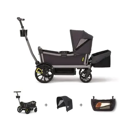 Veer Cruiser City + Accessory Bundle | Stroller-Wagon Combo with Canopy & Storage