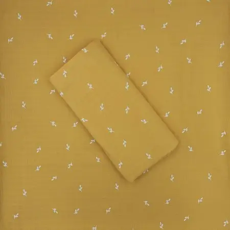 Zappy Zebra Muslin Swaddle - Yellow Ochre