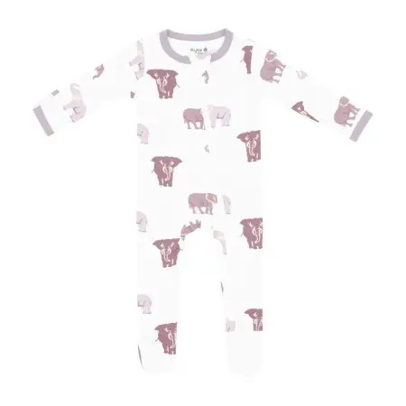 Kyte Baby Zippered Footie - Elephant Tjskids.com
