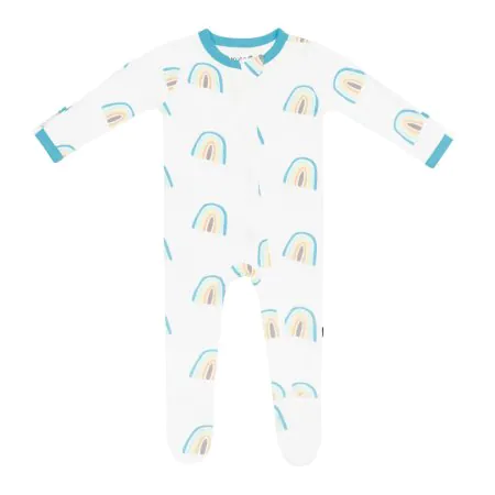 Zippered Footie Preemie - Makai Rainbow