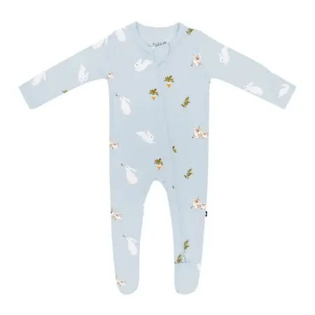 Kyte Baby Printed Zippered Footie - Ice Rabbit Tjskids.com