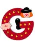 Clown Wooden Letter - G