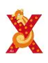 Animal Wooden Letter - X