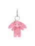 Bashful Bunny Pink Bag Charm
