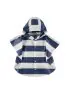 Pourin Packaway Poncho Navy Stripe 1224 months