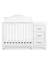 Charlie 4-in-1 Convertible Mini Crib and Changer - White