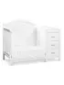 Charlie 4-in-1 Convertible Mini Crib and Changer - White