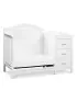 Charlie 4-in-1 Convertible Mini Crib and Changer - White
