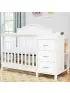 Charlie 4-in-1 Convertible Mini Crib and Changer - White