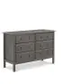 Jayden 6 Drawer Double Dresser Slate