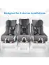 Foonf Convertible Car Seat with Flame Retardant Free and Ziip Cover - Railroad