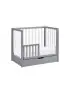 Colby 4 - In - 1 Convertible Mini Crib With Trundle Grey White
