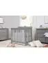 Kalani 4 In 1 Convertible Mini Crib - Grey